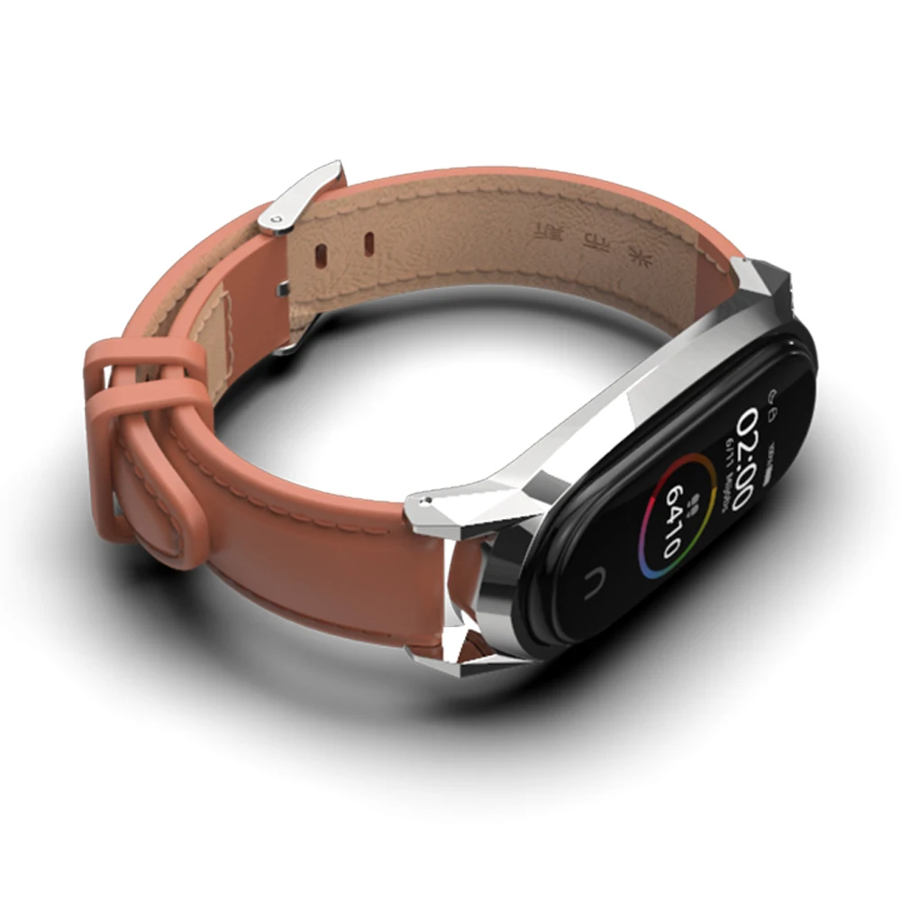 Ремешок для Mi Band 6, браслет из натуральной кожи для Xiaomi Mi Band 3 4 5 6