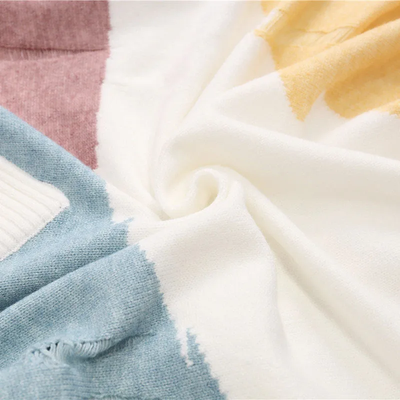 Ladies Sweater Spring 2021 New Best-selling High-quality Knit Sweater Autumn and Winter Lazy Fashion Trend V-neck Pullover