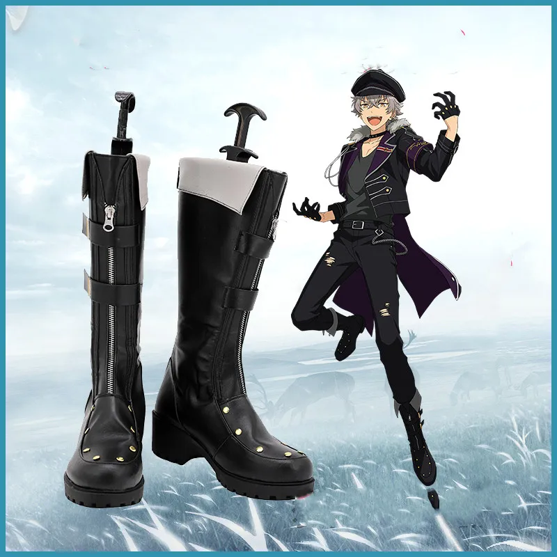 Game Ensemble Sterren Cosplay Ogami Koga Pu Laarzen Schoenen Halloween Cosplay Prop