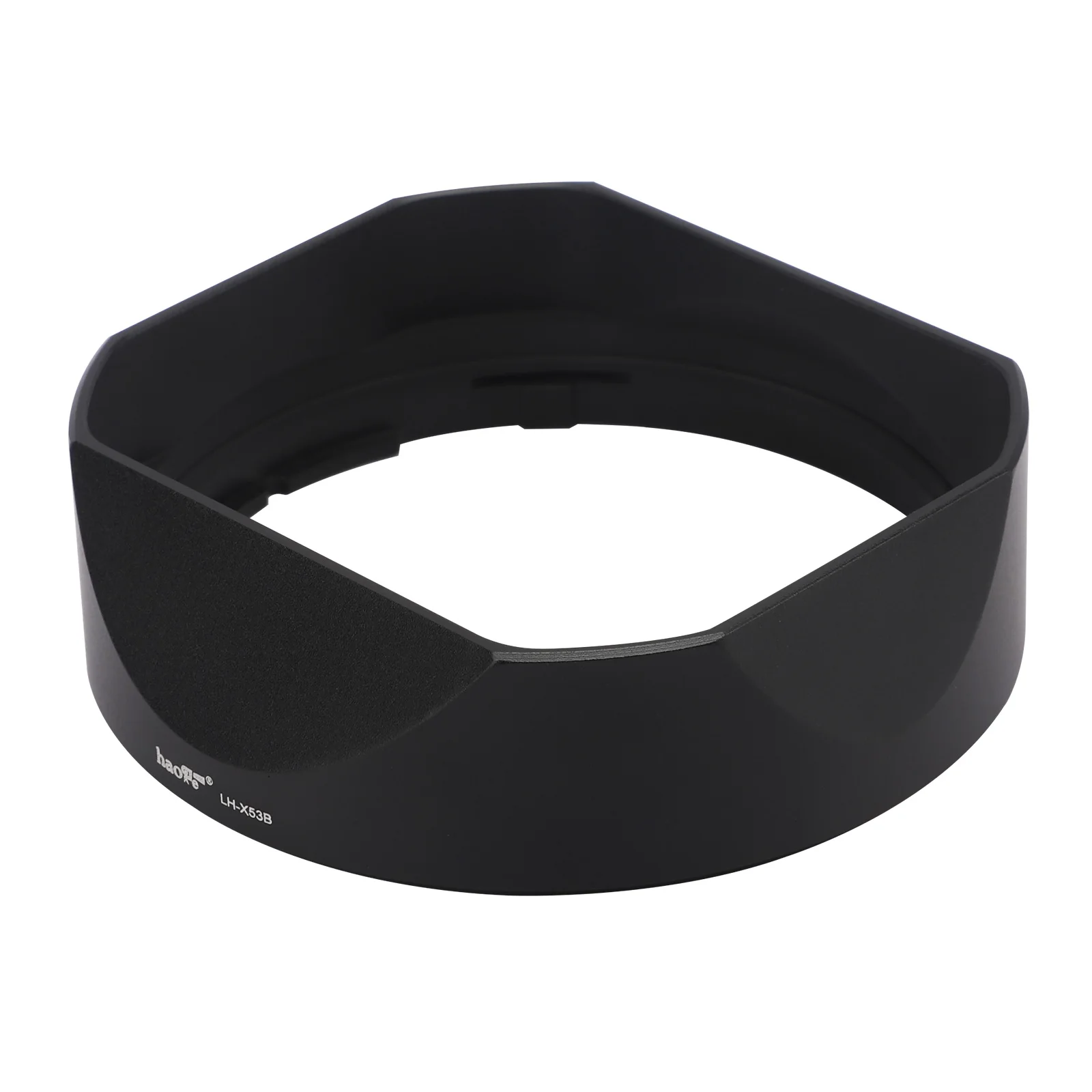 

Haoge LH-X53B Square Metal Lens Hood is designed for Fujifilm XF 18mm F2 R and XF 60mm F2.4 R Macro lens Black