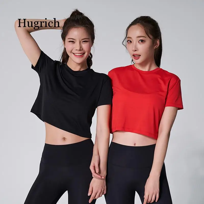 Summer New Sports Short Sleeve Women's Elastic Running Gym Training Quick Drying Clothes