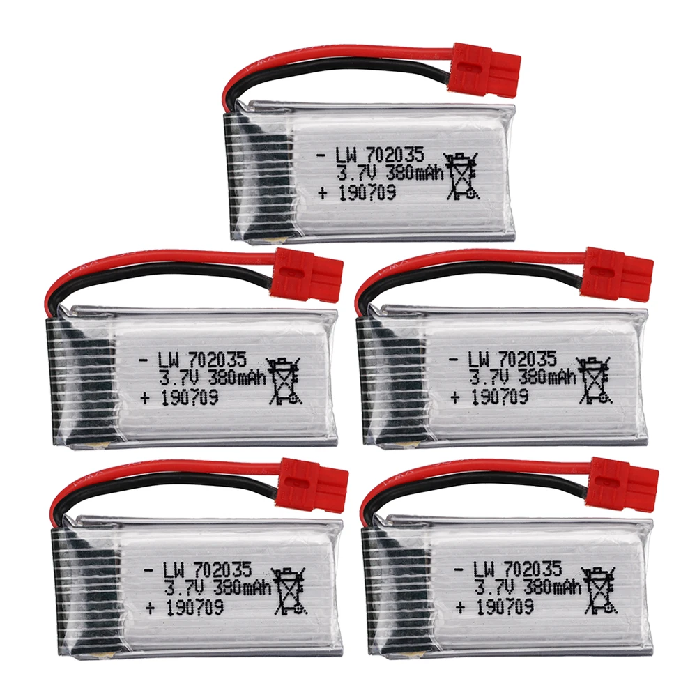 3.7V 380mAh Lipo 702035 Battery For SYMA X5A-1 X15 X15C X15W RC Helicopter drone spare Part 3.7v RC Drone battery 1-5pcs