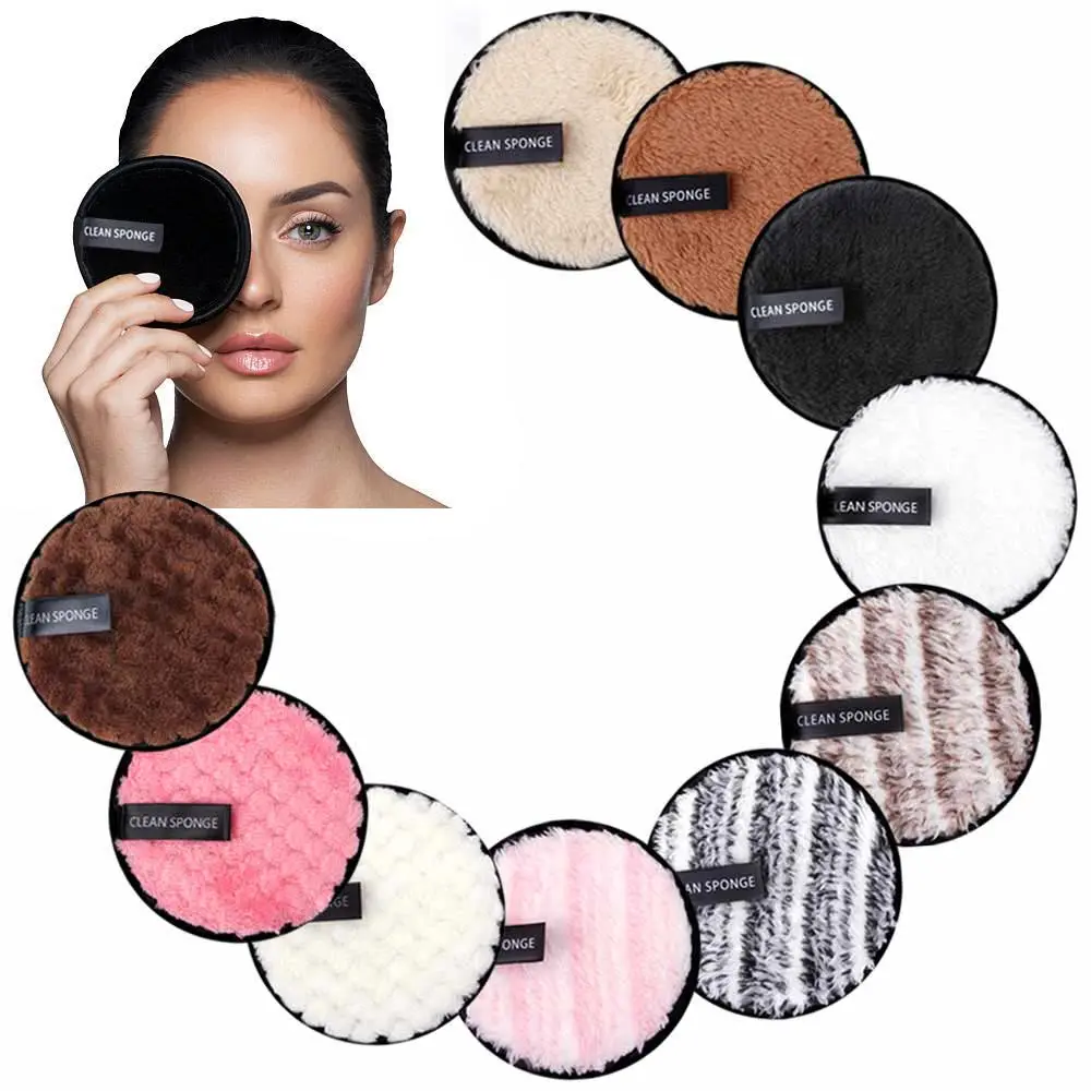 Makeup Remover Puff Reusable Make-Up Pads Washable Cleansing Cotton Microfiber Cloth Pad Skin Care Nail Art Cleaning Wipe Tools