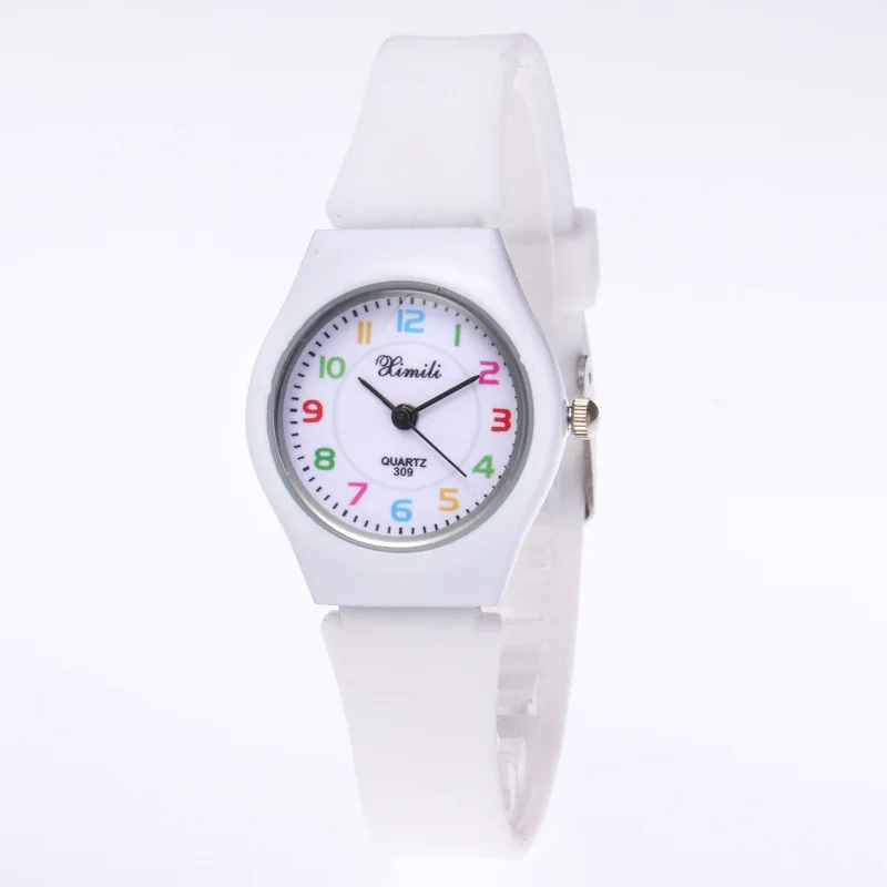 2021 New Arrival Cute Colorful Quartz Watch For Boys Girls Children Casual Silicone Band Jelly Watch Lovely Numerals Wristwatch