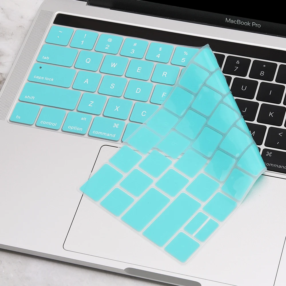 EU Spanish Version Keyboard Cover Skin Protector For MacBook Pro 13 15 Inch Touch Bar A2159 A1989 A1706 A1707 A1990 2016-2019