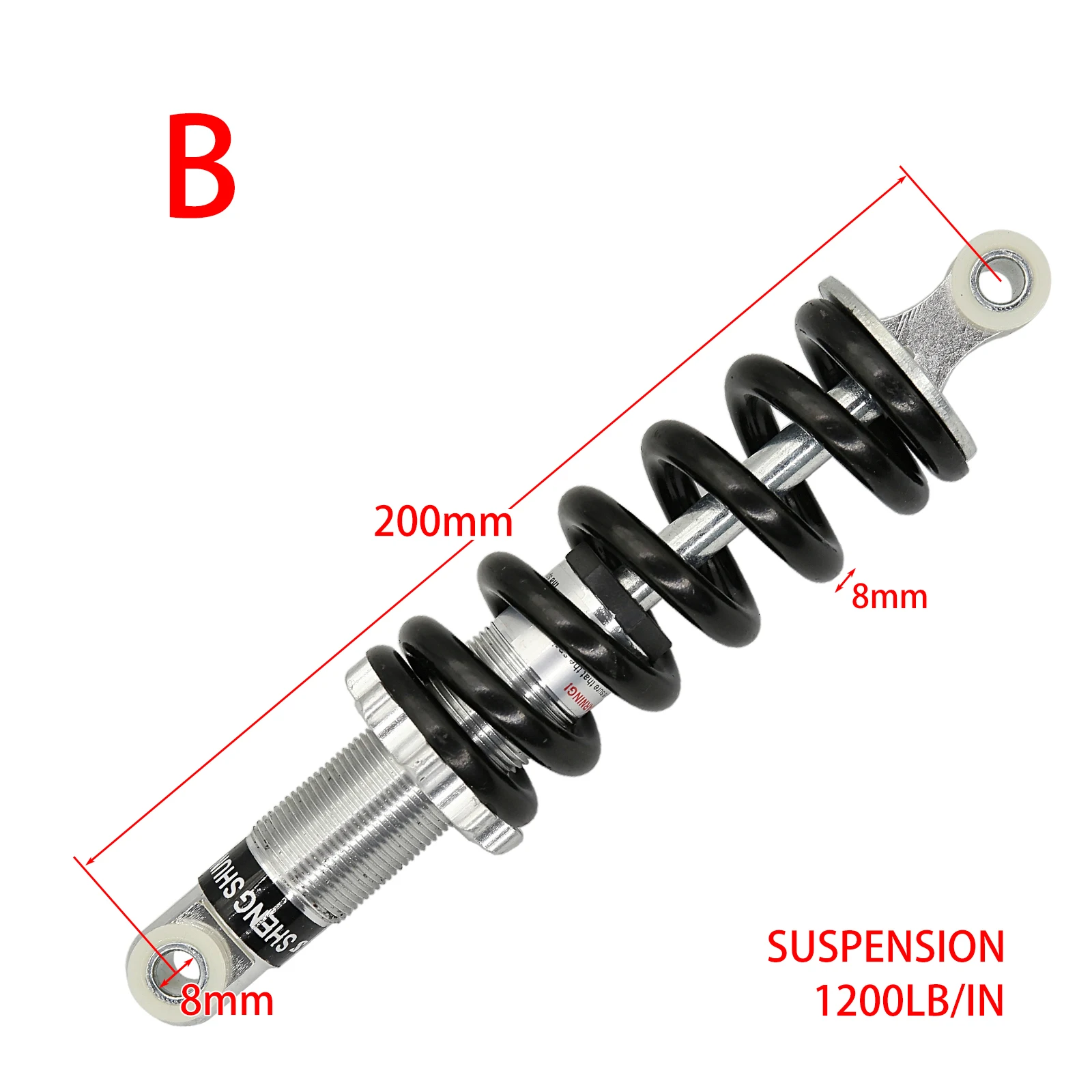 100MM 125MM 150MM 180MM 190MM 200MM rear suspension shock for 47cc 49CC super Minimoto ATV electric scooter mini Pocket Bike