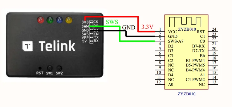 텔링크 BDT TLSR8258 펌웨어 다운로드 디버거