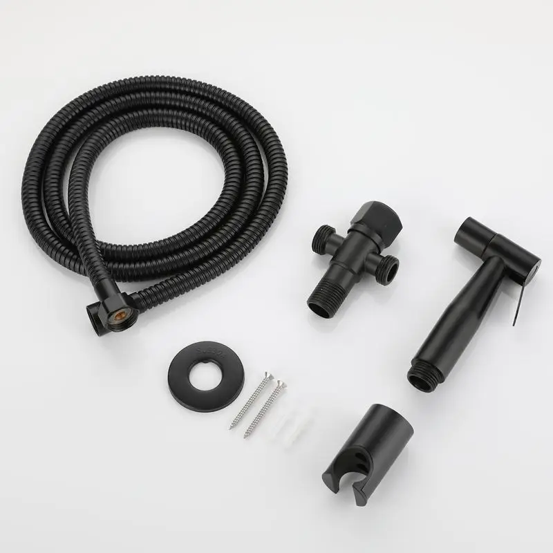 Hand-WC-Bidet-Sprühgerät mit Messingventil, Bidet-Dusche aus Edelstahl, hygienische Dusche, wandmontiertes WC-Bidet-Sprühgerät