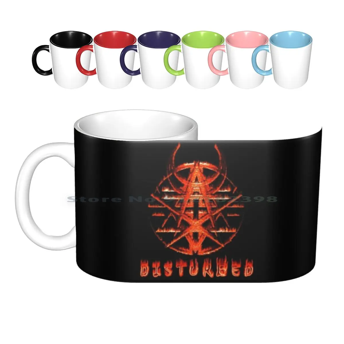 Disturbed Ceramic Mugs Coffee Cups Milk Tea Mug Disturbed Chicago Illinois Heavy Metal Hard Alternative Metal Nu Metal Dan