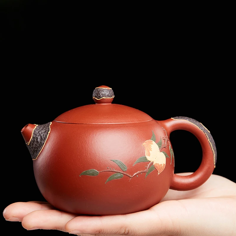 

|purple clay teapot pure manual authentic raw ore Dahongpao large capacity Xishi Kung Fu tea set single bubble teapot