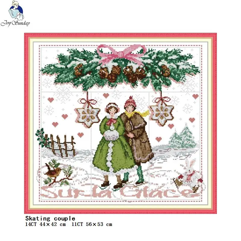 Radość niedziela prosta kreskówka wzór serii count cross stitch 14ct 11ct krzyż zestaw do szycia DIY handmade igła i nić haft