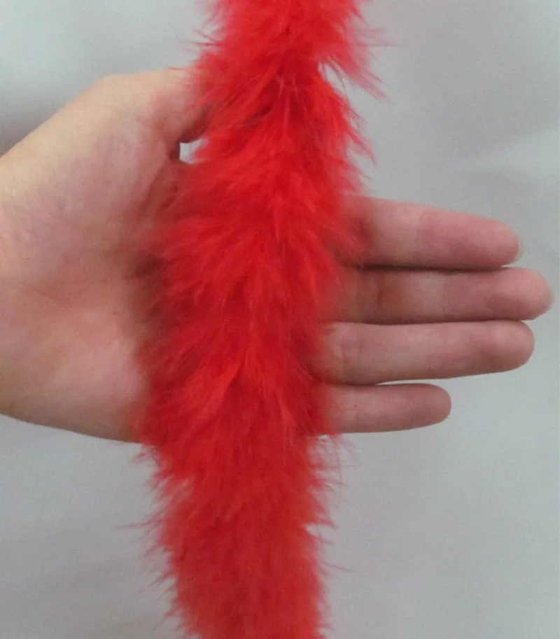 2 meters Thicken Fluffy Turkey Feather Boa Soft Full Plume Trim Stripe for Wedding Party Costume Stage Cosplay DIY Decoration