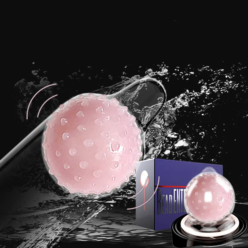 Sex Toy Electric Vibrator Ball with Beads 35mm Soft Prostate Vagina Massager Dick Extender for Condom Men Sex Products TK-ing