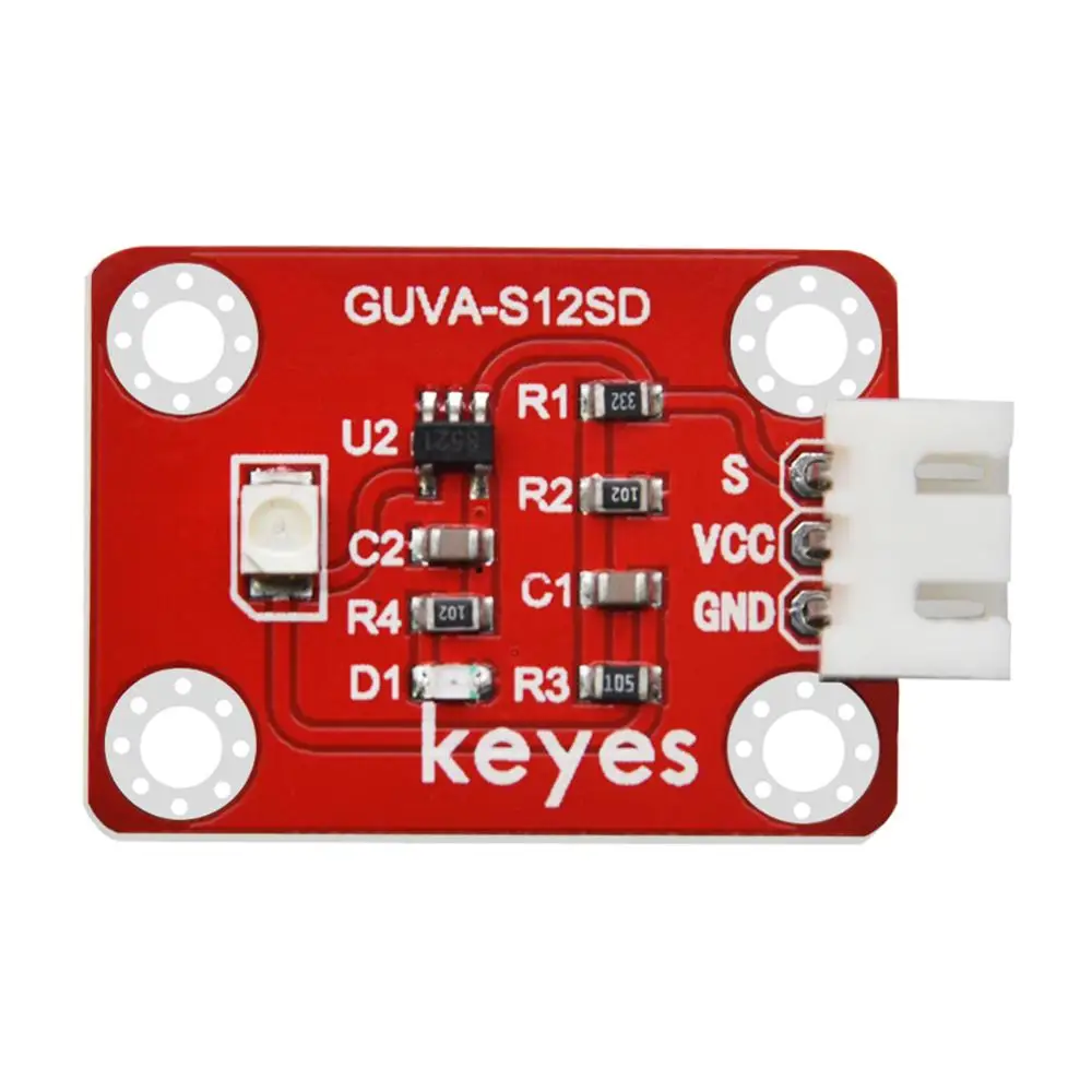 2PCS GUVA-S12SD 3528 Ultraviolet sensor Module plug white terminal for Arduino Raspberry Pi