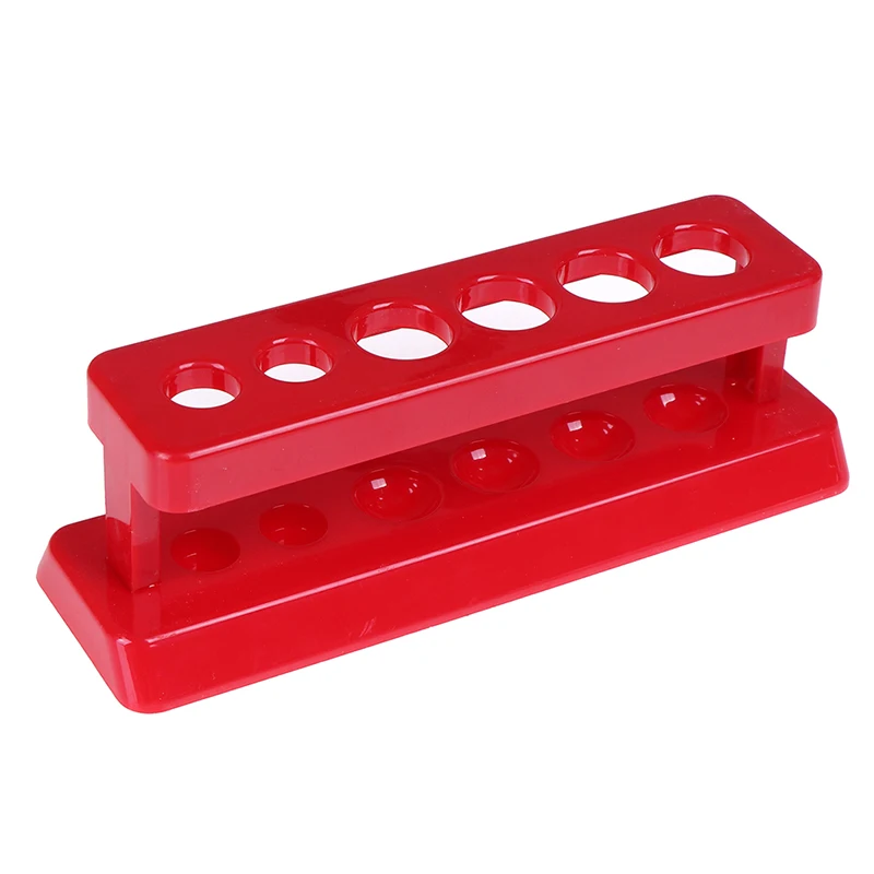 Hot sale Lab School Supplies Red Plastic Test Tube Rack 6 Holes Holder Support Burette Stand Laboratory Test tube Stand Shelf