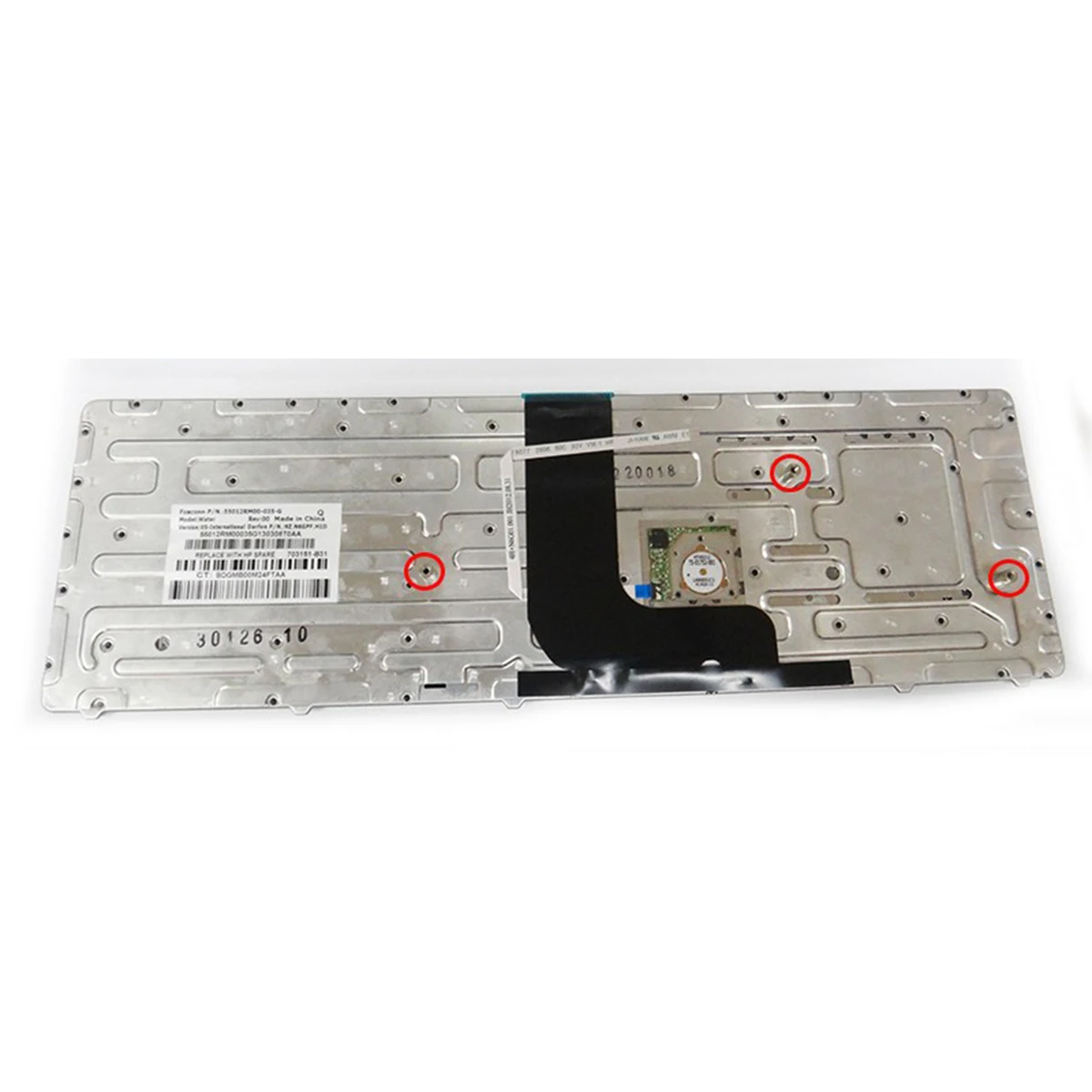 Imagem -02 - para hp Elitebook 8560w 8570w com Teclado Quadro sem Retroiluminado Novo