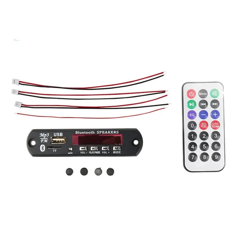 12V Bluetooth 5.0MP3 Decoder Board Met Eindversterker 25W * 2 Kleur Screen Met Opname Call Lossless Met afstandsbediening
