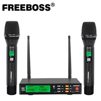 FREEBOSS 2 Handheld UHF Wireless Microphone Multi-Frequency IR ECHO EQ Effect Karaoke Speech Church Cordless Mic System FB-U58