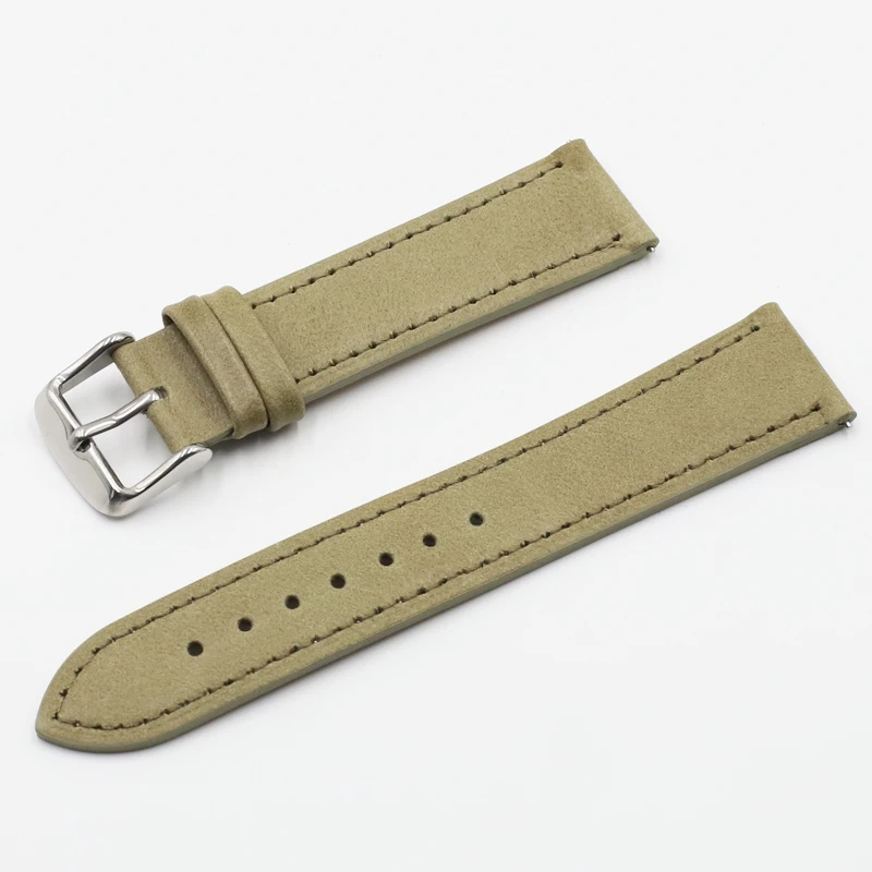 Onthelevel Soft Leather Watch Strap 18mm 19mm 20mm 22mm Watch Band Handmade Retro Watchband Quick Release Spring Bar #D