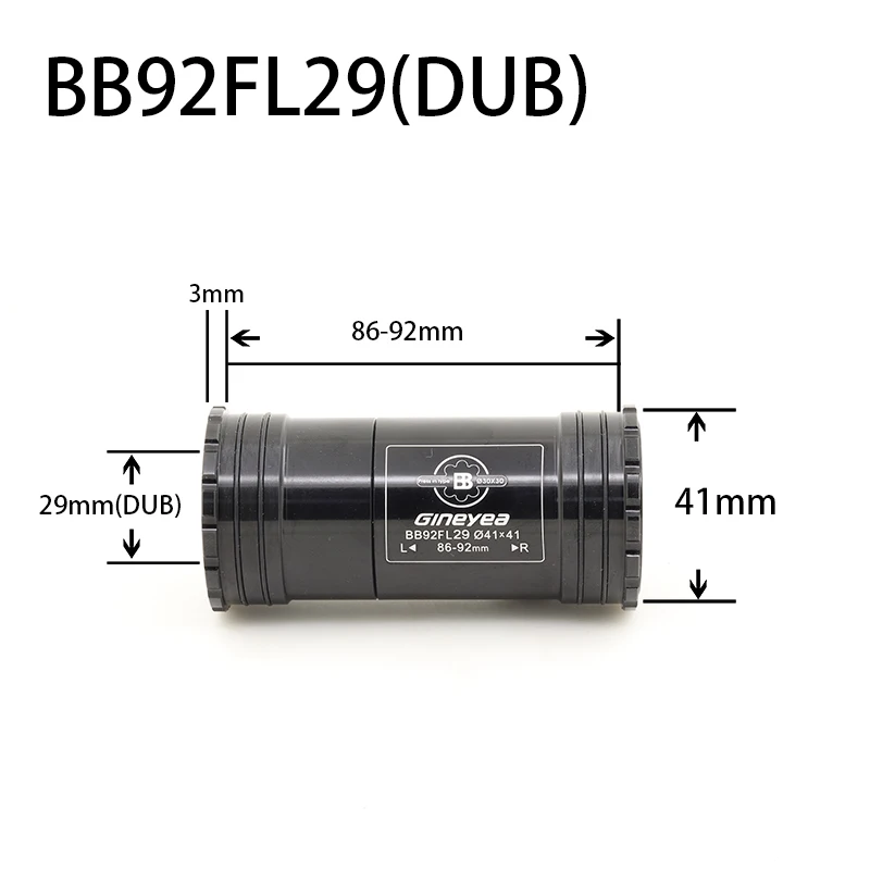 auto-lock BB92DUB 24 29 30 41DUB 4130 Press Fit Bottom Brackets 4 Bearings for Road Bike Mountain Frame Shell Crankset Chainse