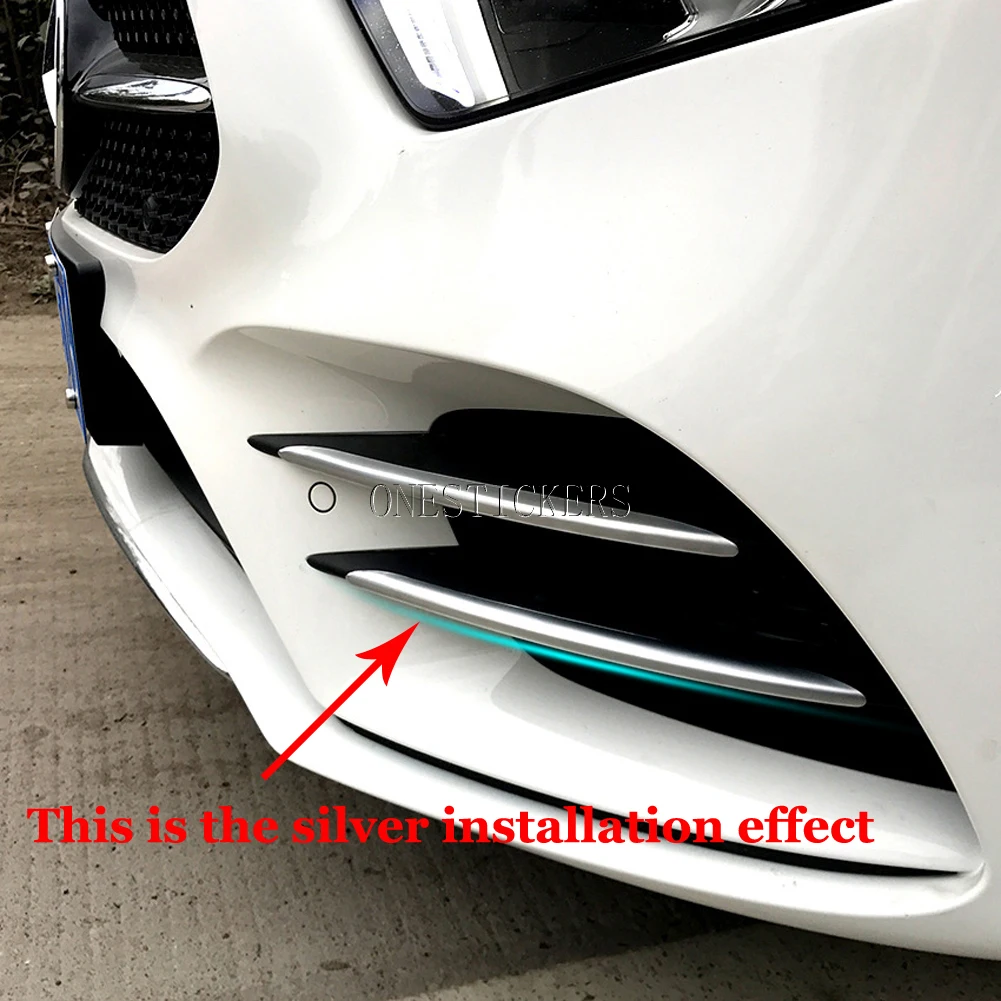 For Mercedes Benz A Class W177 A180 A200 A220 A250 2019-2021+ Car Accessories Front Fog Lamp Lights Trim Cover Decoration Strips