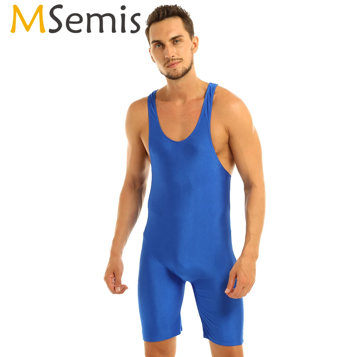 Mens Bodysuit Lingerie One-piece Bodystocking Bodysuit Bodycon Leotard Wrestling Singlet Men Tights Boxer Shorts Sexy Clubwear