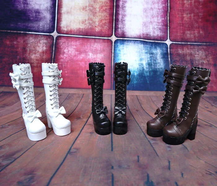 Botas de couro de salto alto bjd escala 1/4 1/3 para acessórios de boneca bjd msd sd13, boneca não incluída e outros acessórios a0568