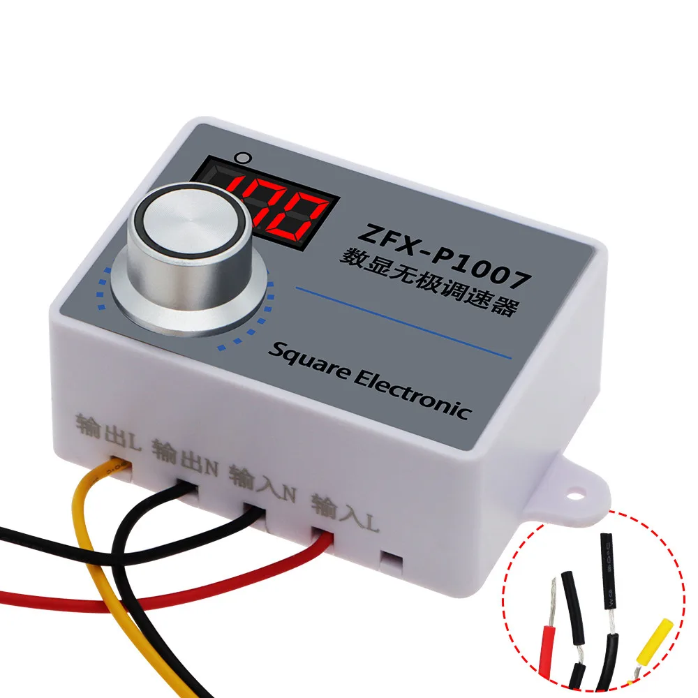 ZFX-P1007 Stepless Speed Controller Regulator Switch Waterproof Thermostat Sensor 500W Control Governor Switch AC 220V  20%OFF