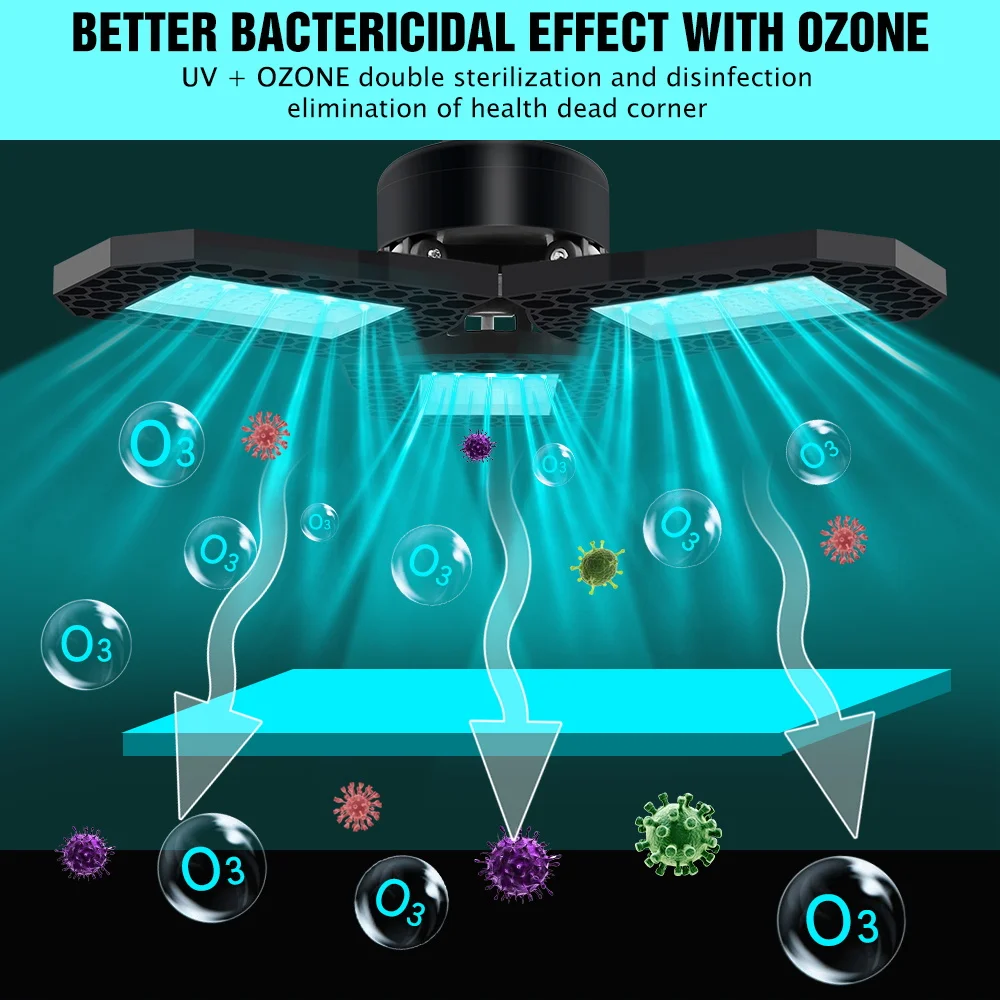 80W 60W 40W Led UVC sterilizzatore lampada 220V Germicida lampadina Led E27 luce disinfezione UV 2835 ozono luce battericida 110V Lampara