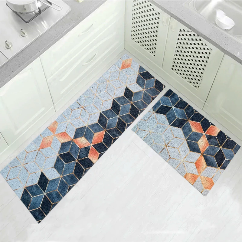 

Non-Slip PVC Kitchen Mat, Silk Loop Material Mats, Safe Washable, Cuttable Door Carpet, DIY Pattern, Entrance Mats