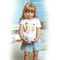 Huge doll 98CM Original Masterpiece Doll toddler baby girl 3-4years old real baby dress model body ball jointed doll Bebe toy