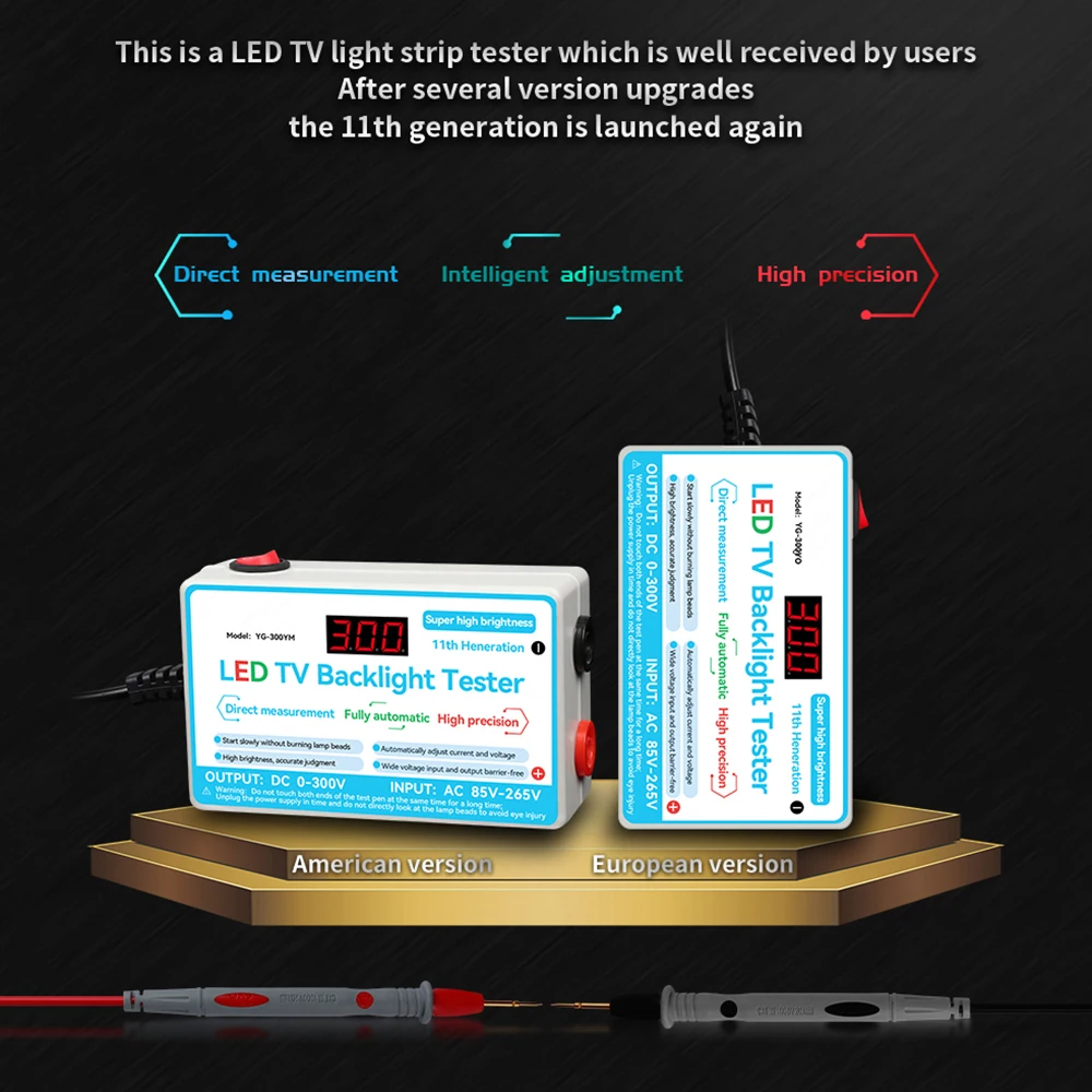 0-300V Output TV LED Tester TV Backlight Tester Meter Repair Tool Lamp Beads Strip Multipurpose LED Strips Beads Test Tools