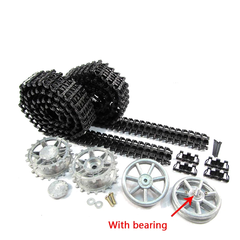 

Mato 1:16 3858-1 3859-1 Panzer IV RC tank Upgraded parts metal tracks & etal sprockets metal idler wheels with bearing kit