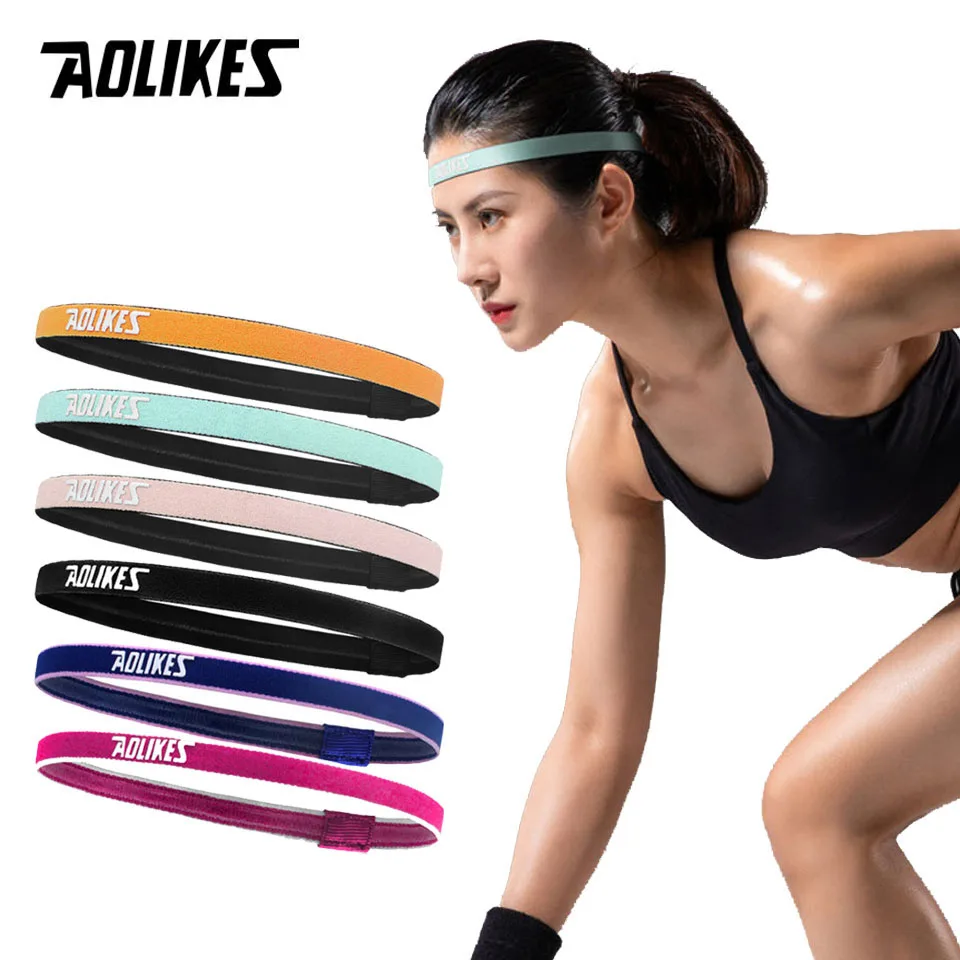 AOLIKES Non Slip Women Men Sweatband Sport Fitness Headband Tennis Badminton Basketball Running Headbands Hair Sweat Band