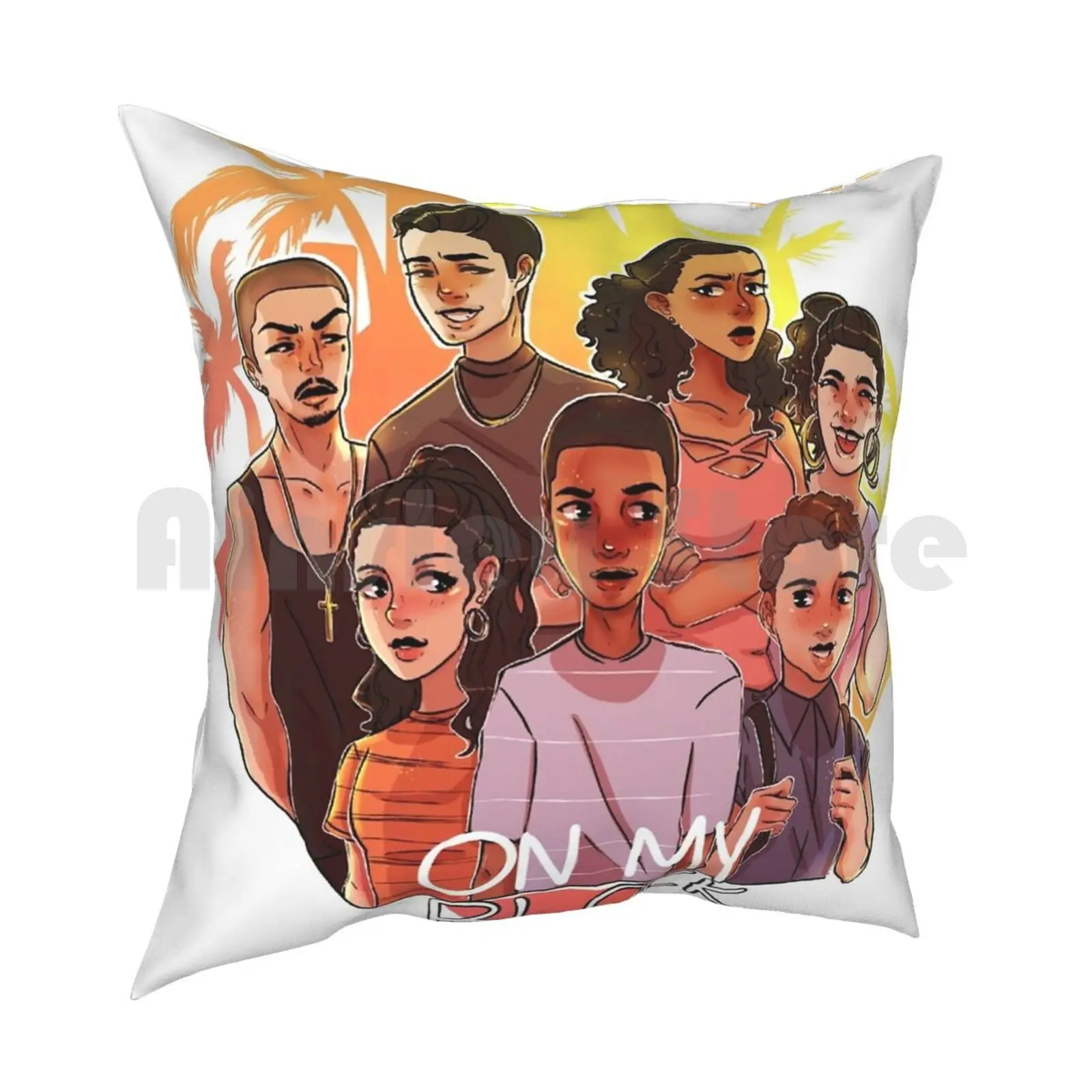 On My Block Pillow Case Printed Home Soft Throw Pillow On My Block Netflix On My Block Cesar Diaz Ruby Monse Finnie