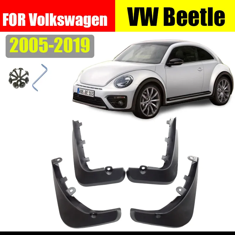 For Volkswagen VW Beetle mudguards Fenders mud flaps splash guard car accessories auto styling Front Rear 4 pcs 2005-2019