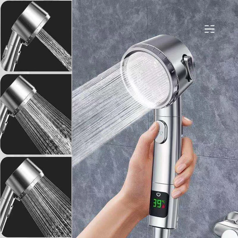 

Adjustable Bathroom Nozzle Shower Head Handheld Shower Head With Hose Set Digital Display Water-Saving Pressure Digital Shower