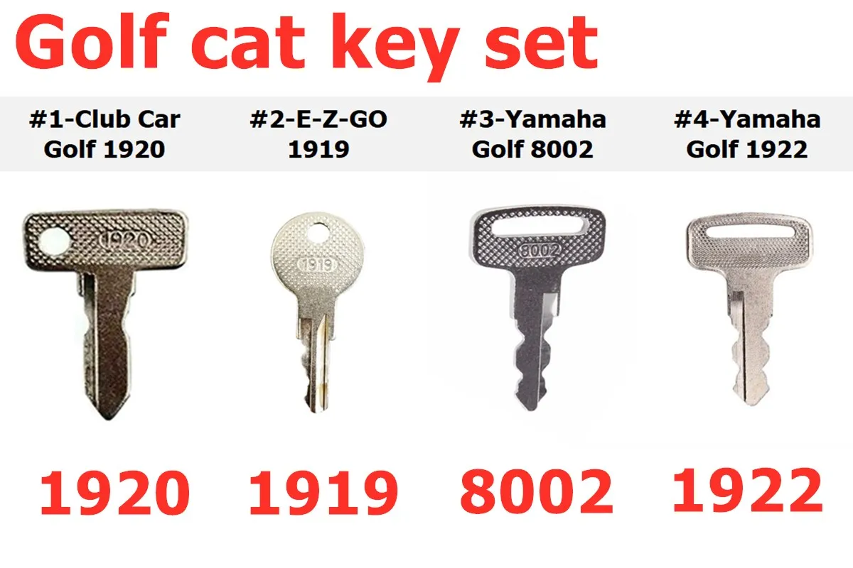 

Golf Cart key Set For E-Z-GO For YAMAHA Golf Cart PTV Club Car Ds Gas/Electric