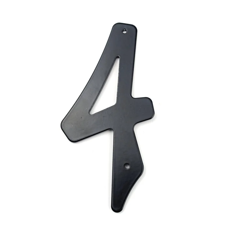 10cm Modern House Number Door Home Address Mailbox Numbers for House Digital Door Outdoor Sign 4 Inch. #4 Aliuminum Black