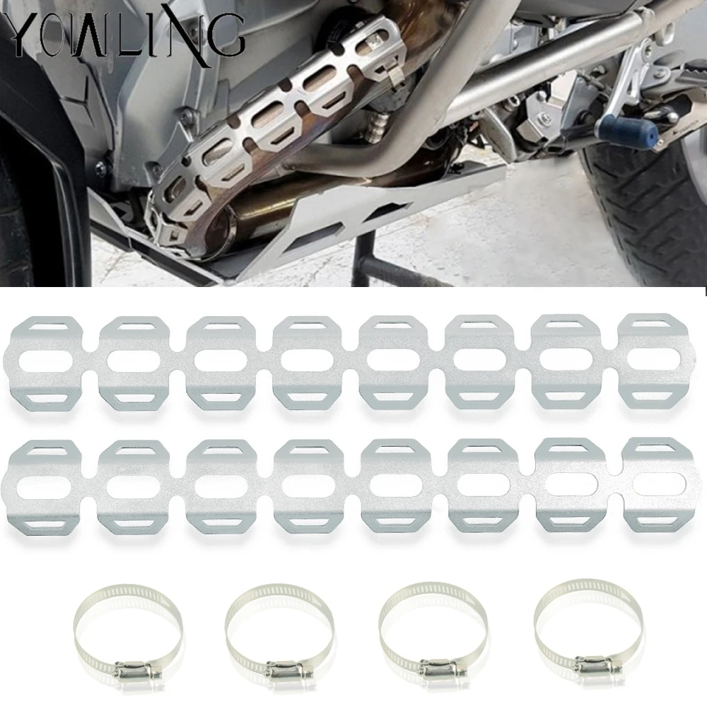 

Exhaust Heat Shield Motorcycle Muffler Pipe Heat Shield Guards Cover Heel Guard Protection For BMW R1200GS F800 F700 F650 GS GT