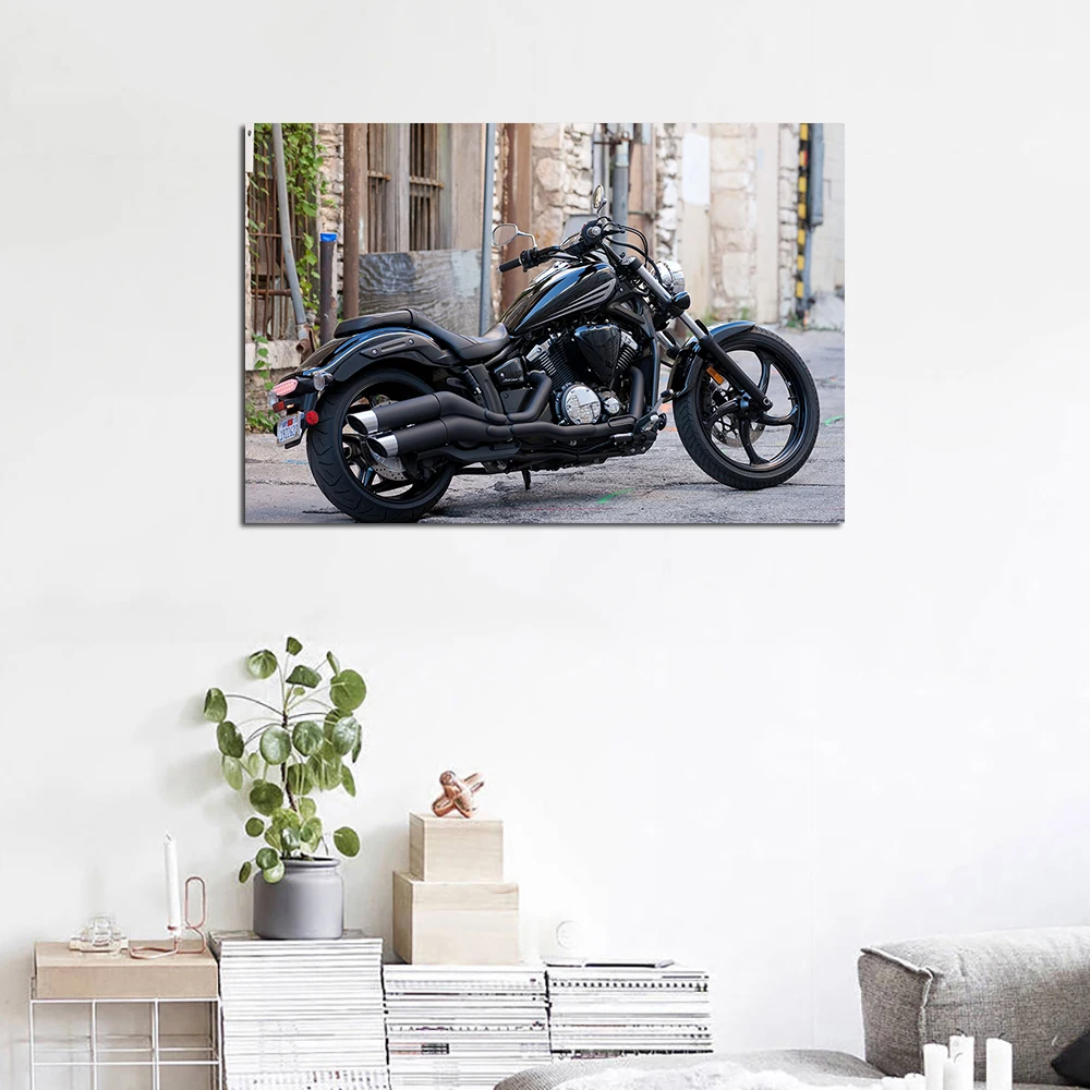 Simple Wall Art Star Stryker Cruiser Motorcycle Poster and Print Canvas Paintings for Bedroom Living Room Decor