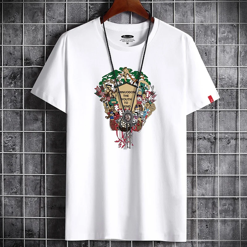 

Anime Harajuku Graphic New T Shirt for Men Summer 2021 Oversized Goth Punk Manga Vintage Hip Hop Couples Matching Men Clothing