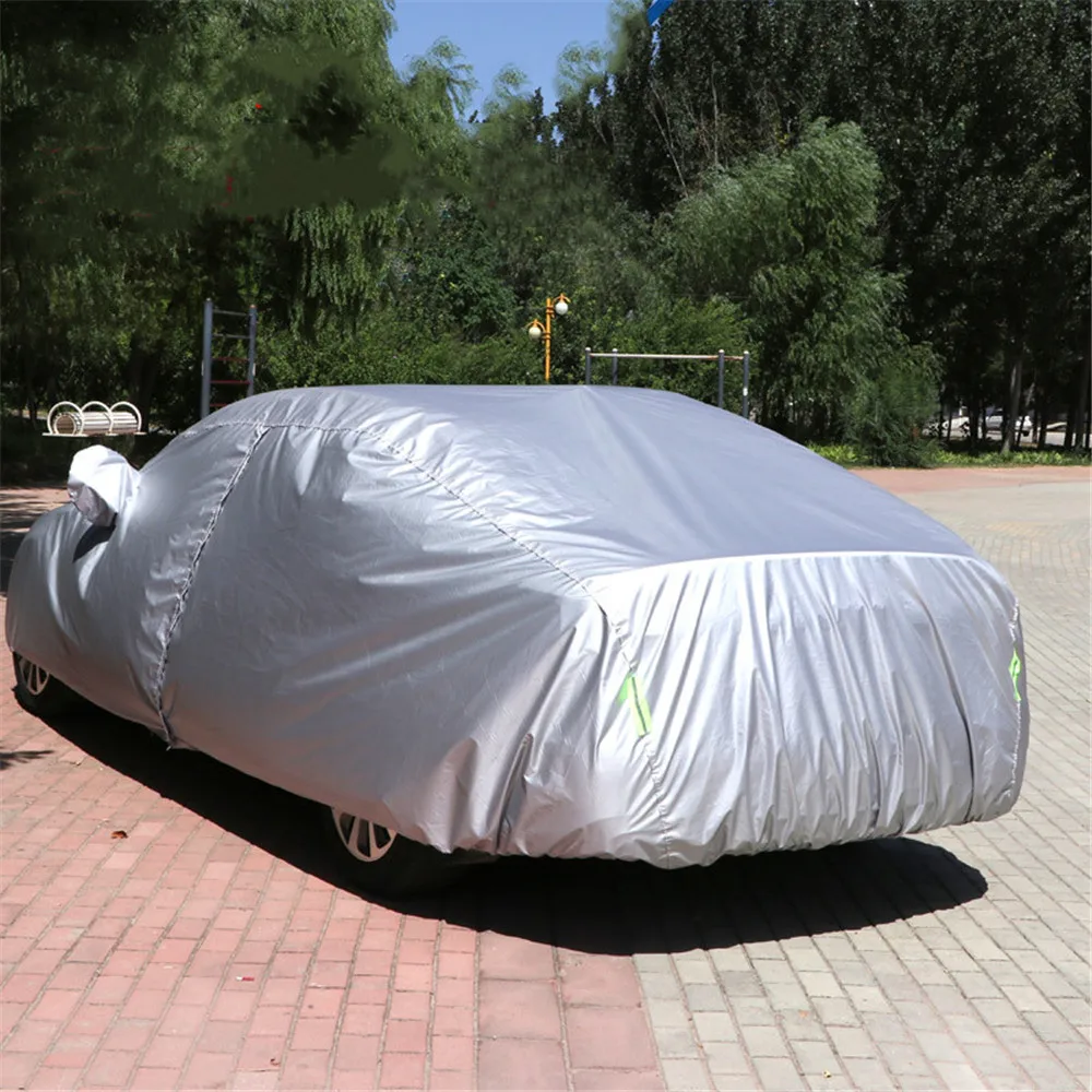 190T Waterproof Full Car Covers Dust Rain Snow Protective Outdoor Sun Uv Protection Universal Fit Suv Sedan Hatchback