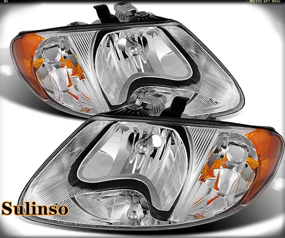 

Sulinso For 2001-2007 Dodge Caravan Town & Country 01-03 Voyager Headlights Headlamps replacement Pair Driver + Passenger Side