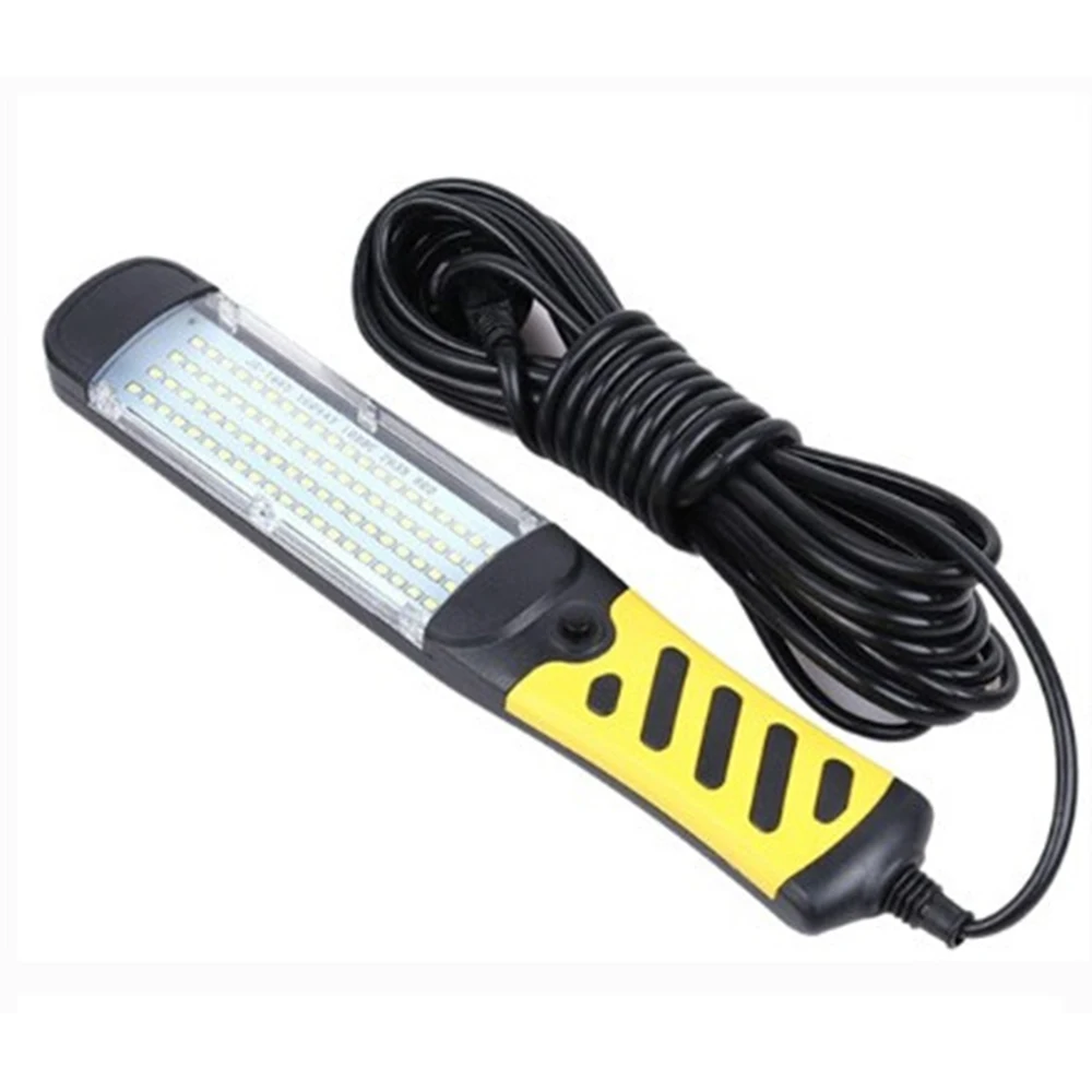 Luz LED de trabajo de 110V y 220V, linterna portátil, 80LED, magnética, iluminación de reparación de inspección de automóviles, linterna de mano,