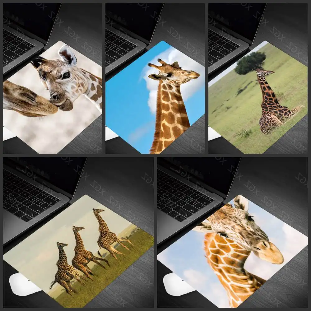 Yzuoan Special Offer Non-slip Gaming Mouse Pad African Animal Giraffe Mouse Pad Laptop Pad Keyboard Pad for Gamers Desk Pad