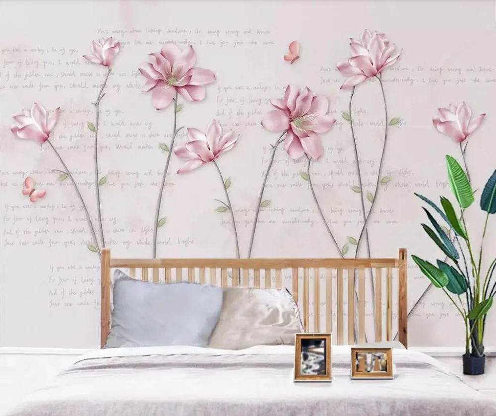 XUE SU wandverkleidung custom tapete einfache mode einfache blume wohnzimmer schlafzimmer hintergrund wand 3D wandbild