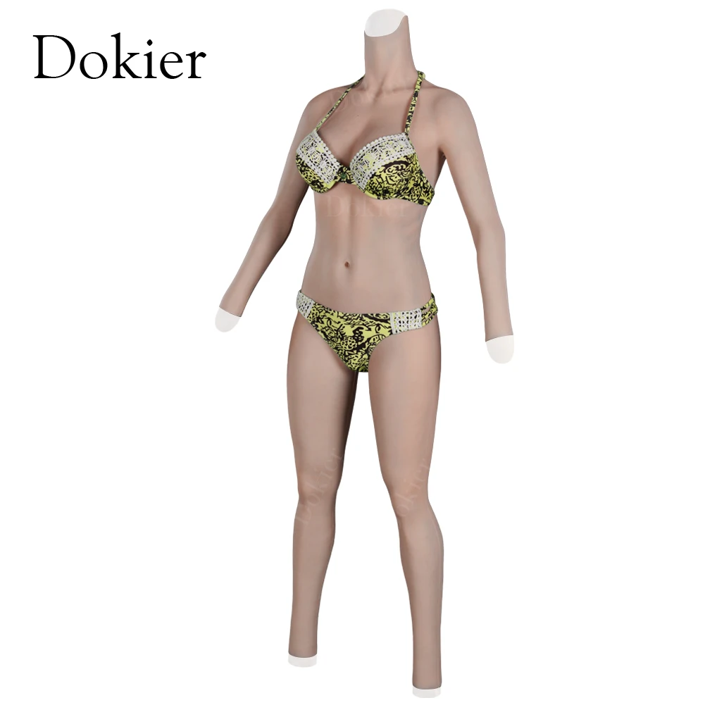Dokier سيليكون ارتداءها المهبل السراويل وهمية الثدي كامل بدلة للجسم لسحب الملكة المتحولين جنسيا شيميل أشكال الثدي كروسدرسر