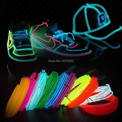 2.3mm Waterproof Neon Light Strip EL Tube Glowing EL Wire Rope Tube Decorative Garden Bedroom Christmas Costume