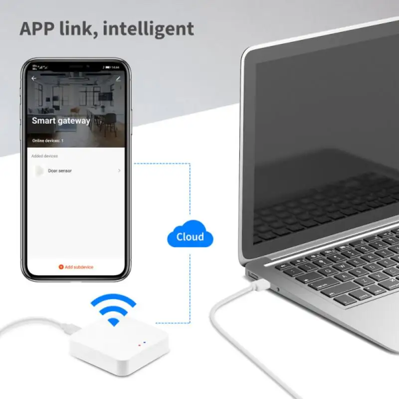 Tuya ZigBee Smart Gateway Hub Smart Home Automatic Bridge Smart Life Aplikasi Remote Control Nirkabel Bekerja dengan Alexa Google Home
